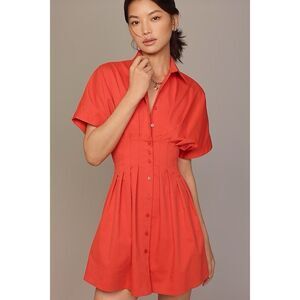 Anthropologie Red Midi Dress